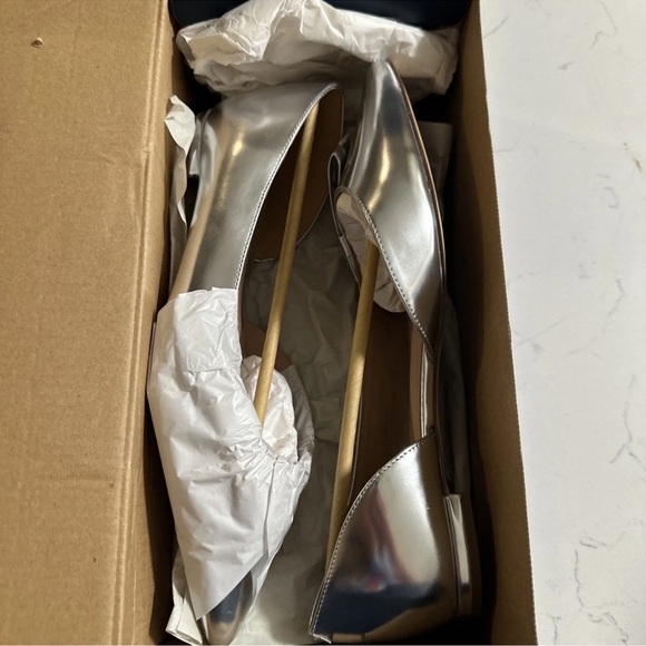 Cole Haan Women's Metallic Silver Loafers - Picture 6 of 7